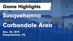 Susquehanna  vs Carbondale Area  Game Highlights - Dec. 20, 2019