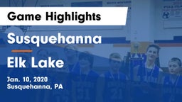 Susquehanna  vs Elk Lake  Game Highlights - Jan. 10, 2020