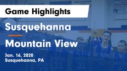 Susquehanna  vs Mountain View  Game Highlights - Jan. 16, 2020