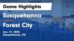 Susquehanna  vs Forest City  Game Highlights - Jan. 21, 2020