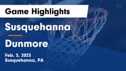 Susquehanna  vs Dunmore  Game Highlights - Feb. 3, 2023