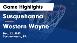 Susquehanna  vs Western Wayne  Game Highlights - Dec. 12, 2023