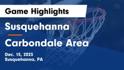 Susquehanna  vs Carbondale Area  Game Highlights - Dec. 15, 2023
