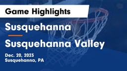 Susquehanna  vs Susquehanna Valley  Game Highlights - Dec. 20, 2023