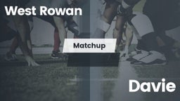 Matchup: West Rowan High vs. Davie  2016