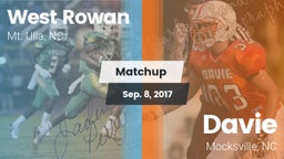 Matchup: West Rowan High vs. Davie  2017