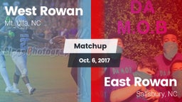 Matchup: West Rowan High vs. East Rowan  2017