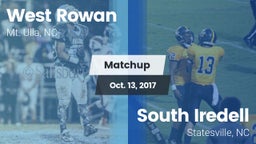 Matchup: West Rowan High vs. South Iredell  2017
