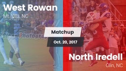 Matchup: West Rowan High vs. North Iredell  2017