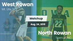 Matchup: West Rowan High vs. North Rowan  2018