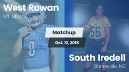 Matchup: West Rowan High vs. South Iredell  2018