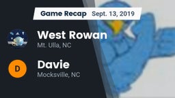 Recap: West Rowan  vs. Davie  2019