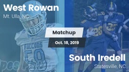 Matchup: West Rowan High vs. South Iredell  2019