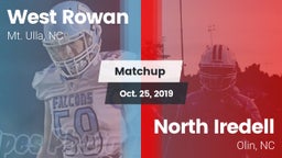 Matchup: West Rowan High vs. North Iredell  2019