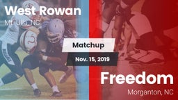 Matchup: West Rowan High vs. Freedom  2019
