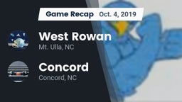Recap: West Rowan  vs. Concord  2019