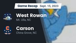 Recap: West Rowan  vs. Carson  2023