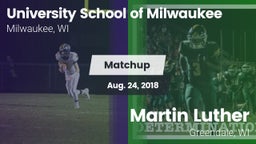 Matchup: University School vs. Martin Luther  2018