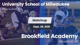 Matchup: University School vs. Brookfield Academy  2018