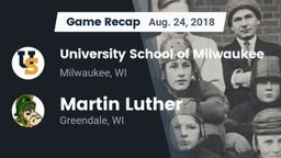 Recap: University School of Milwaukee vs. Martin Luther  2018