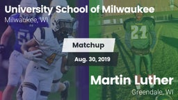 Matchup: University School vs. Martin Luther  2019
