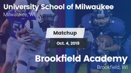 Matchup: University School vs. Brookfield Academy  2019