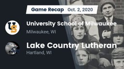 Recap: University School of Milwaukee vs. Lake Country Lutheran  2020