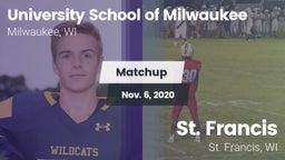 Matchup: University School vs. St. Francis  2020