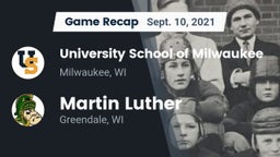 Recap: University School of Milwaukee vs. Martin Luther  2021