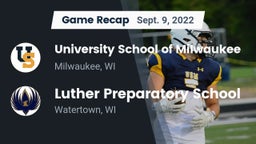 Recap: University School of Milwaukee vs. Luther Preparatory School 2022