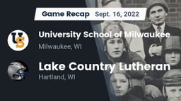 Recap: University School of Milwaukee vs. Lake Country Lutheran  2022