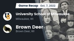 Recap: University School of Milwaukee vs. Brown Deer  2022