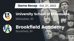Recap: University School of Milwaukee vs. Brookfield Academy  2022