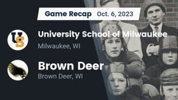 Recap: University School of Milwaukee vs. Brown Deer  2023