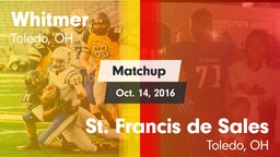 Matchup: Whitmer  vs. St. Francis de Sales  2016