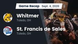 Recap: Whitmer  vs. St. Francis de Sales  2020