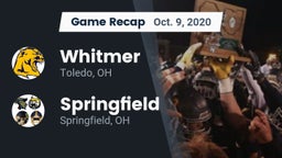 Recap: Whitmer  vs. Springfield  2020