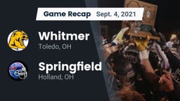 Recap: Whitmer  vs. Springfield  2021