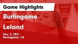 Burlingame  vs Leland  Game Highlights - Dec. 3, 2021