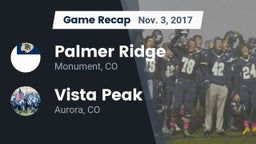 Recap: Palmer Ridge  vs. Vista Peak  2017
