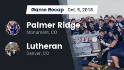 Recap: Palmer Ridge  vs. Lutheran  2018