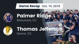 Recap: Palmer Ridge  vs. Thomas Jefferson  2018