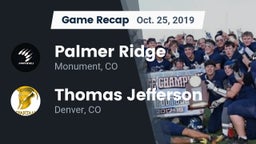 Recap: Palmer Ridge  vs. Thomas Jefferson  2019