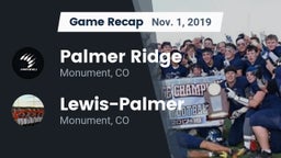 Recap: Palmer Ridge  vs. Lewis-Palmer  2019