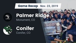 Recap: Palmer Ridge  vs. Conifer  2019