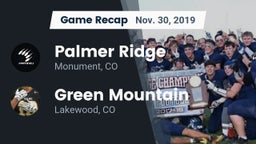 Recap: Palmer Ridge  vs. Green Mountain  2019