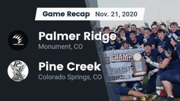 Recap: Palmer Ridge  vs. Pine Creek  2020