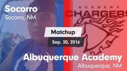 Matchup: Socorro  vs. Albuquerque Academy  2016