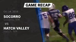 Recap: Socorro  vs. Hatch Valley  2016