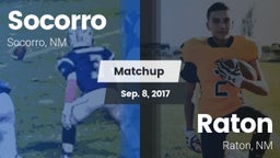 Matchup: Socorro  vs. Raton  2017